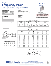 Datasheet SAM-1+ manufacturer Mini-Circuits